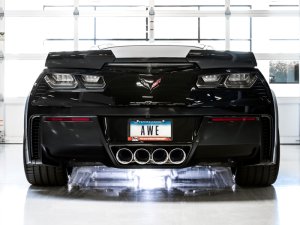Chevrolet Corvette C7 ZR1 Performance Exhaust - Rear - AWE Tuning - Touring Edition Axle-Back with 180 Technology® - Chrome - `14-`19